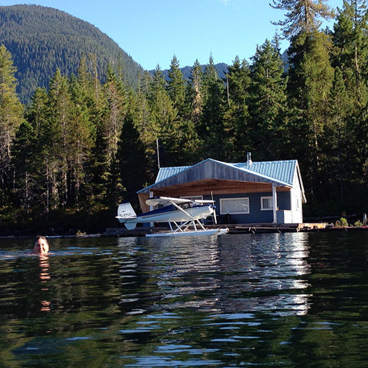 float plane at house